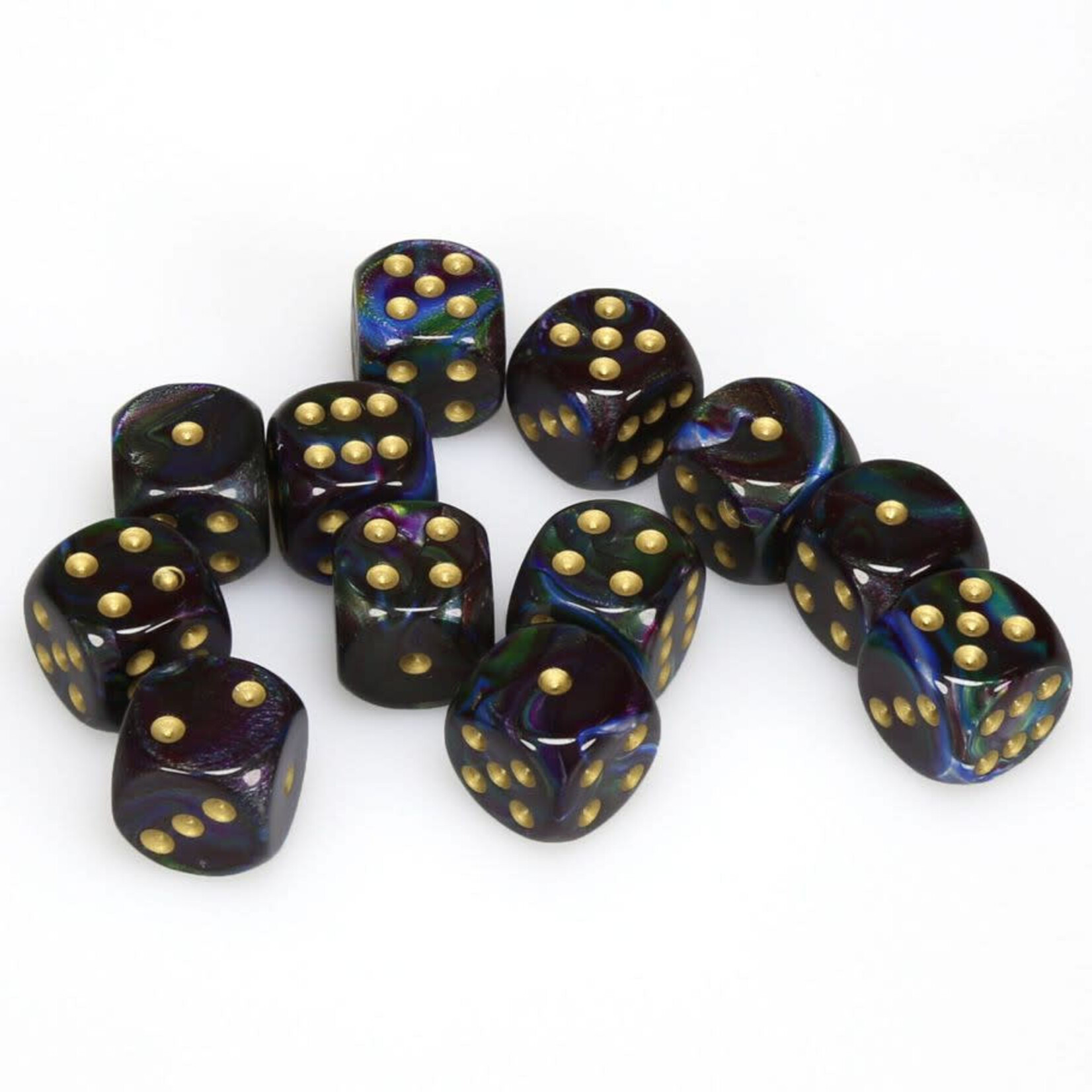 Chessex CHX 27699 Lustrous Shadow / Gold  16mm (12d6)