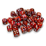 Chessex CHX 27943: 12mm 36d6 Festive: Symphony/White Dice