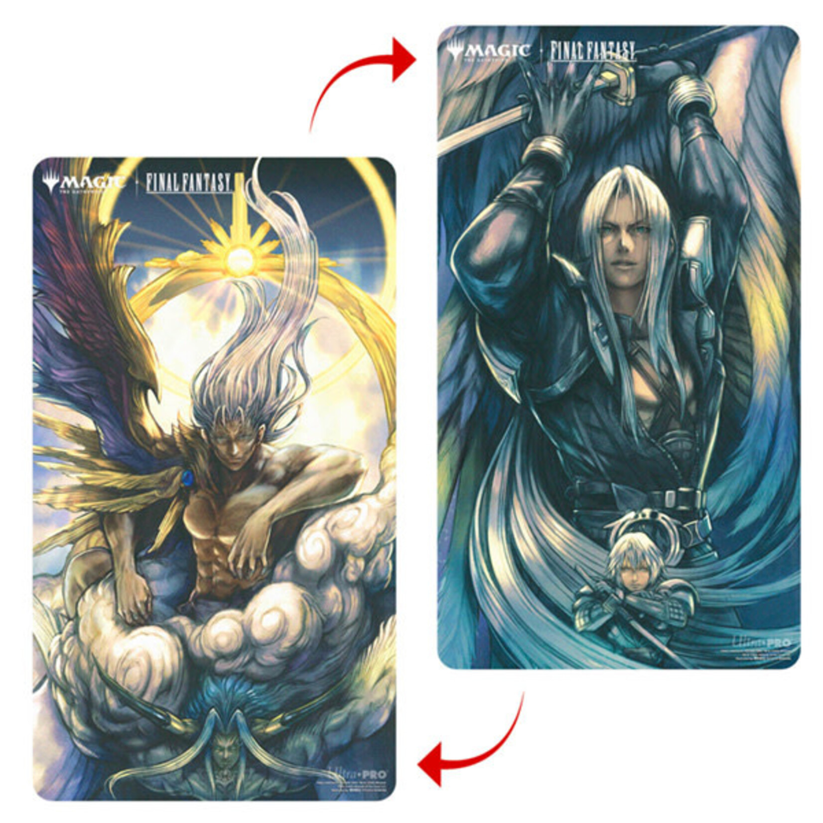 Wizards of the Coast Playmat-MTG Double Sided- Final Fantasy- Sephiroth, Fabled Soldier (Borderless)