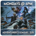 Dungeons & Dragons Events 02/16 Monday @ 6 PM - D&D Adventurer's League  w/ Matt [One Shot Adventures]