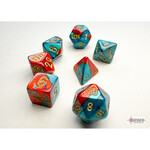 Chessex CHX20662 7-Die Set Mini Gemini: Red-Teal/Gold