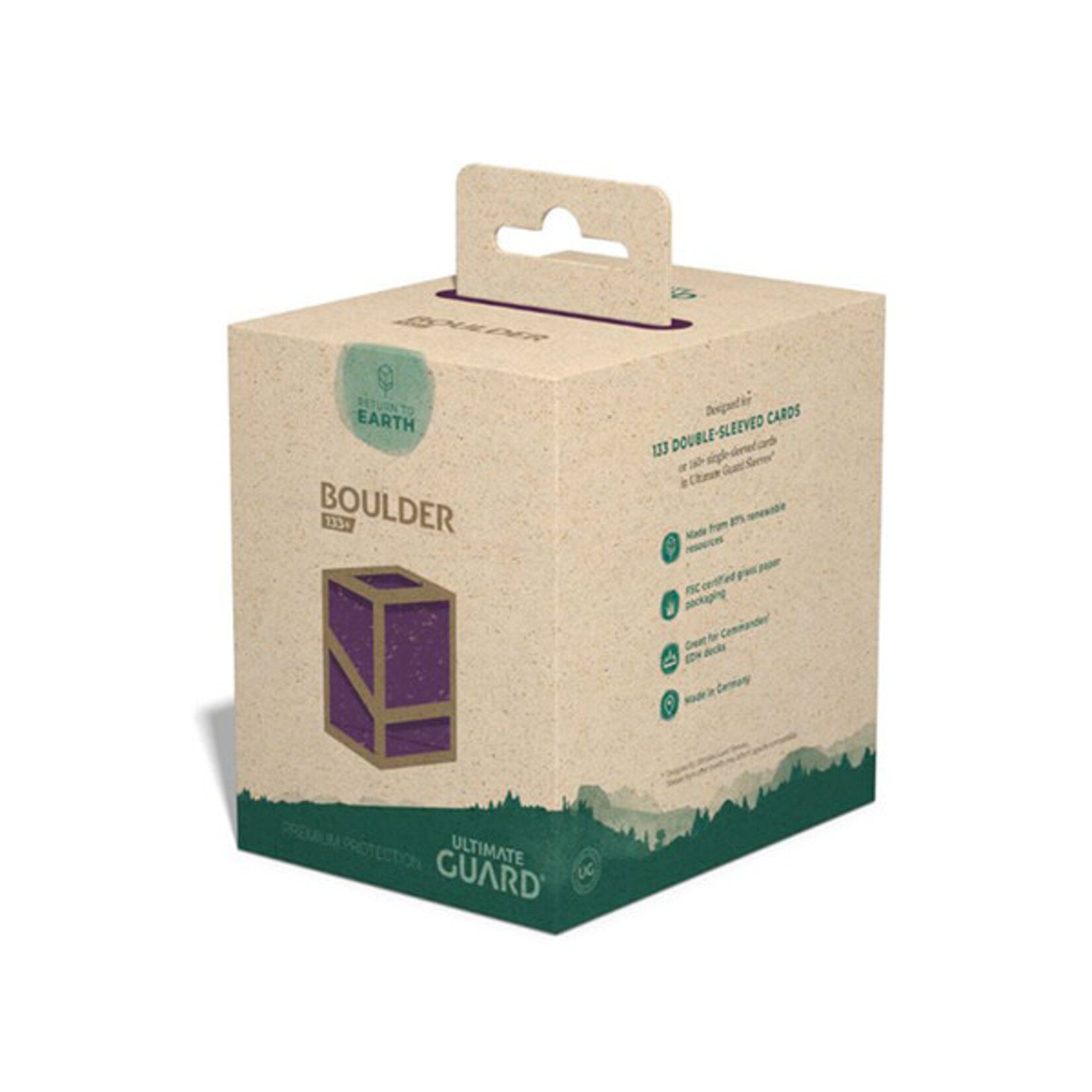 Ultimate Guard Deck Case: Boulder 133+ Standard Size Return to Earth- Violet