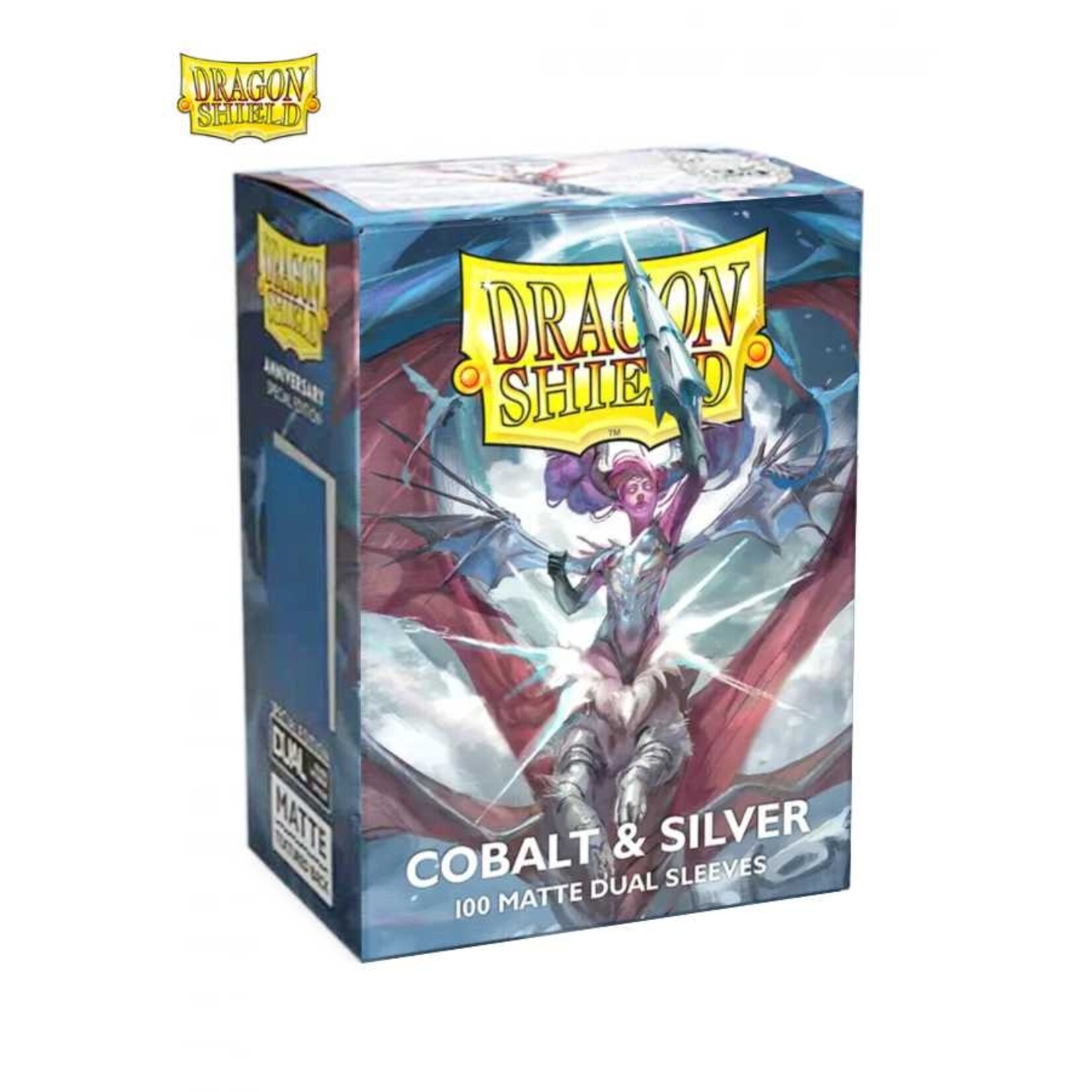 Arcane Tinmen Dragon Shield - Standard Sleeves - Cobalt & Silver Dual Matte (100)