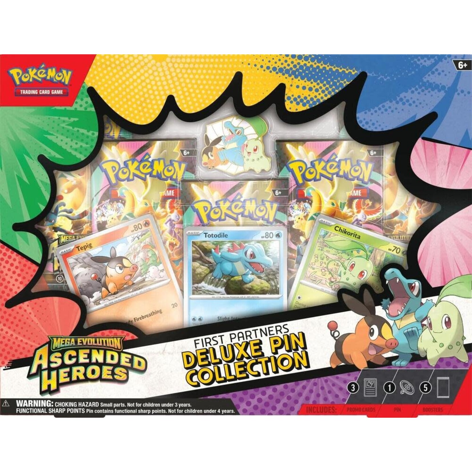 Pokémon Pokemon TCG: Mega Evolution 02.5 Ascended Heroes- First Partners Deluxe Pin Collection