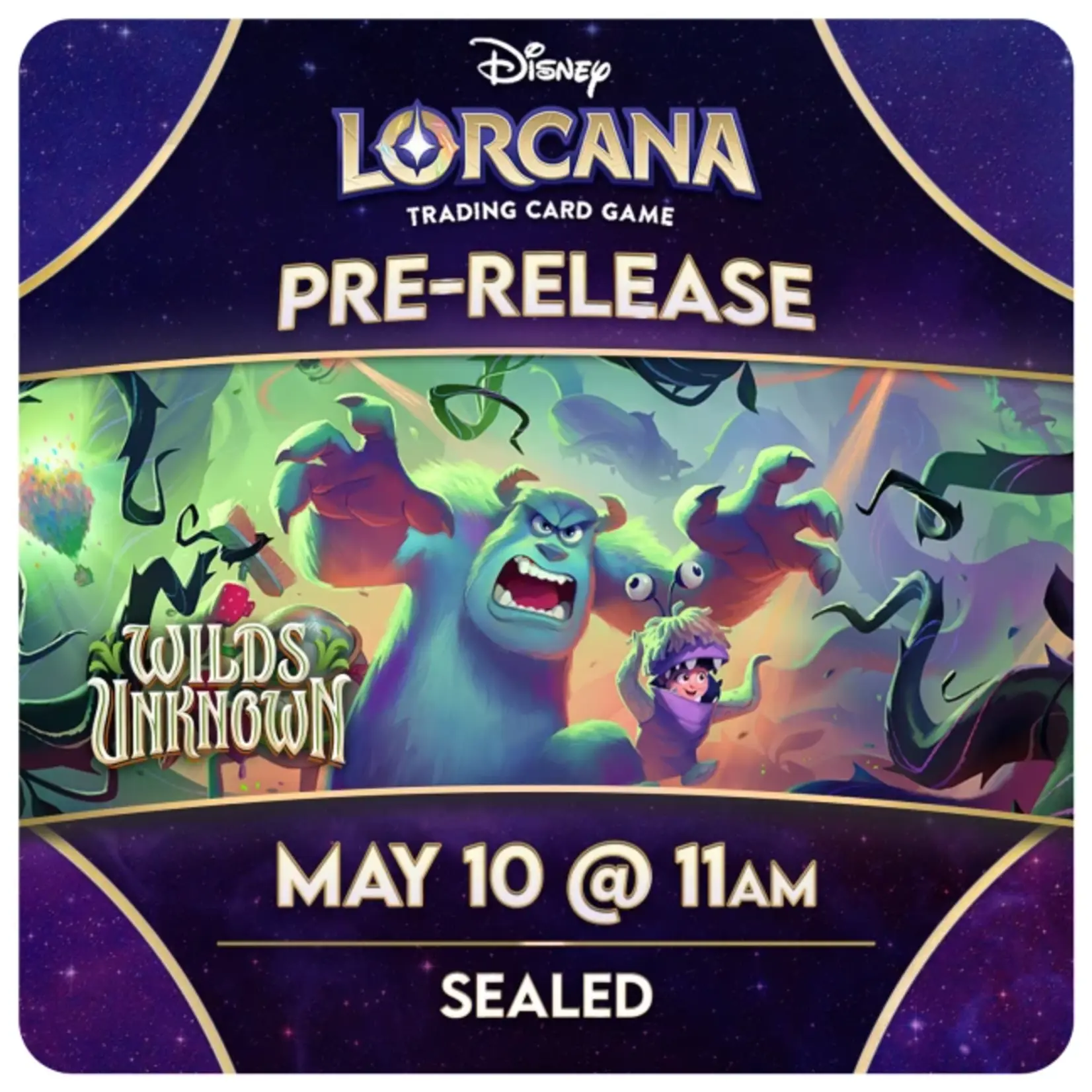 Lorcana Events 05/10 Sunday @ 11 AM - Lorcana Wilds Unknown Pre-Release
