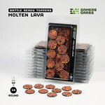 GamersGrass Battle Ready Toppers: Molten Lava- Round 28mm (x10)