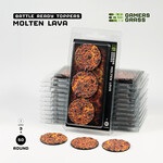 GamersGrass Battle Ready Toppers: Molten Lava- Round 50mm (x3)