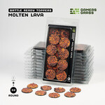 GamersGrass Battle Ready Toppers: Molten Lava- Round 32mm (x8)