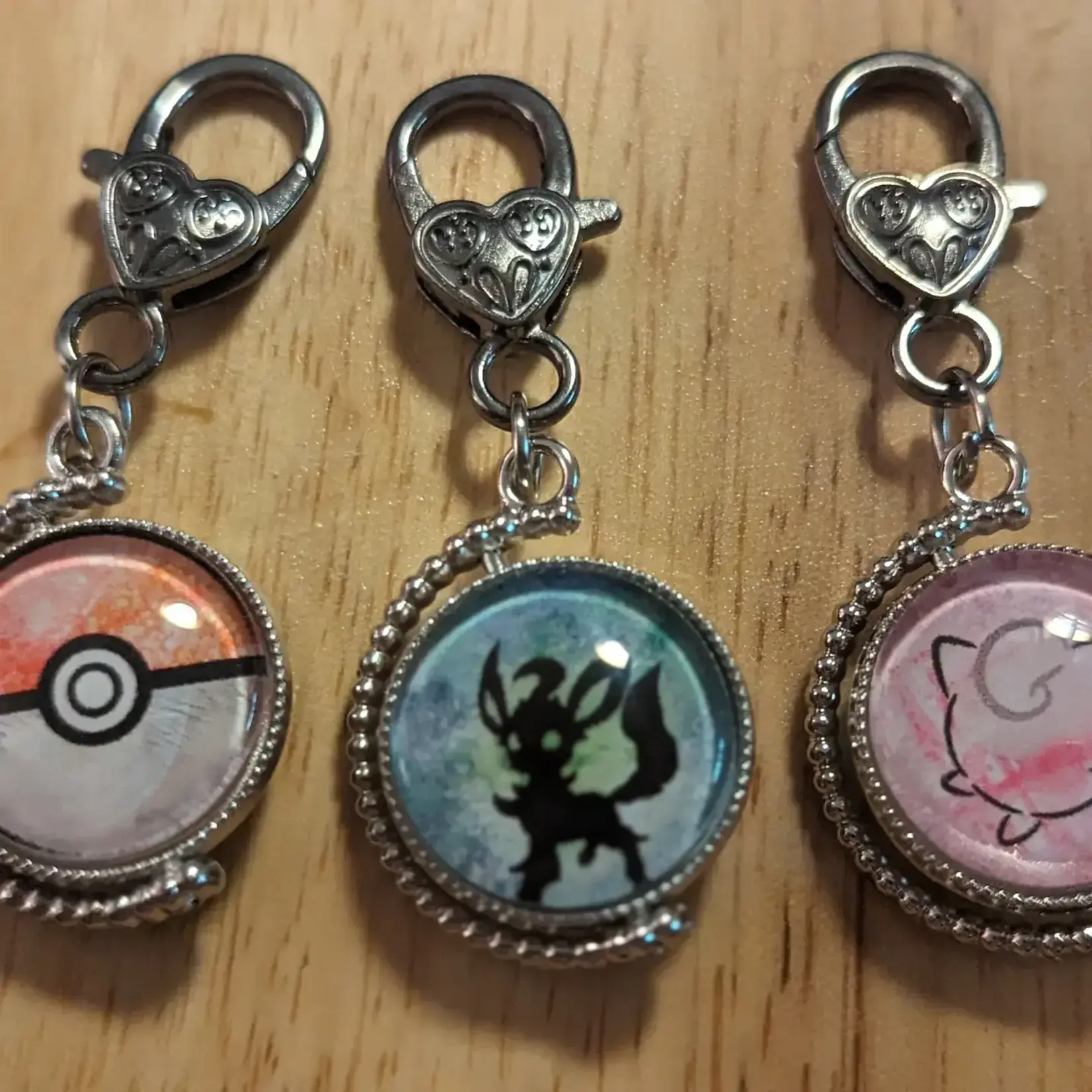 Con-Quest Crafts Pokemon Inspired Fidget Charms Double-Sided Keychain