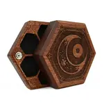 elderwoodacademy Dice Box : Hex Chest Mahogany  Beehive