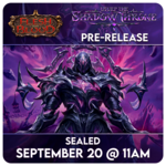 09/20 Sunday @ 11:00 AM - Flesh and Blood Usurp the Shadow Throne Pre-Release