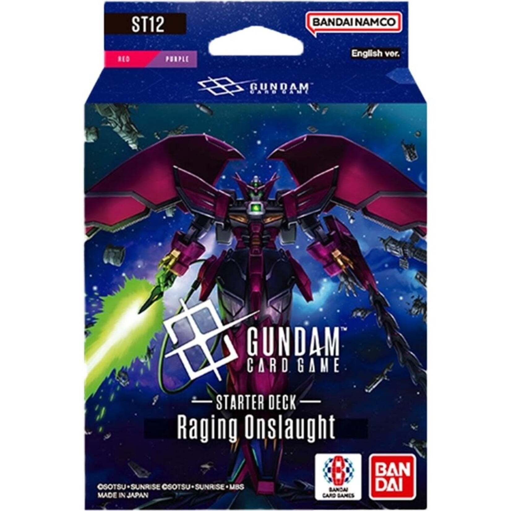 Bandai Gundam TCG: Starter Deck 12 - Raging Onslaught Deck [ST12] (Available 9.25.26)