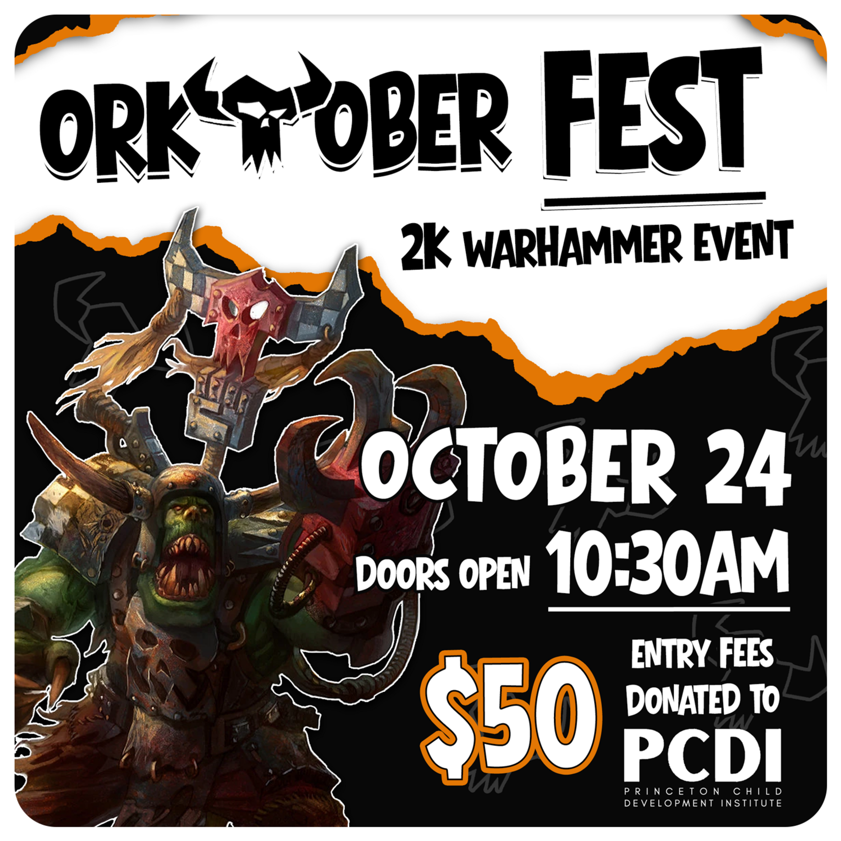 Warhammer Events 10/24 Saturday @ 10:30 AM - Warhammer 40k Orktoberfest 2026 Memorial Tournament [2k Points]