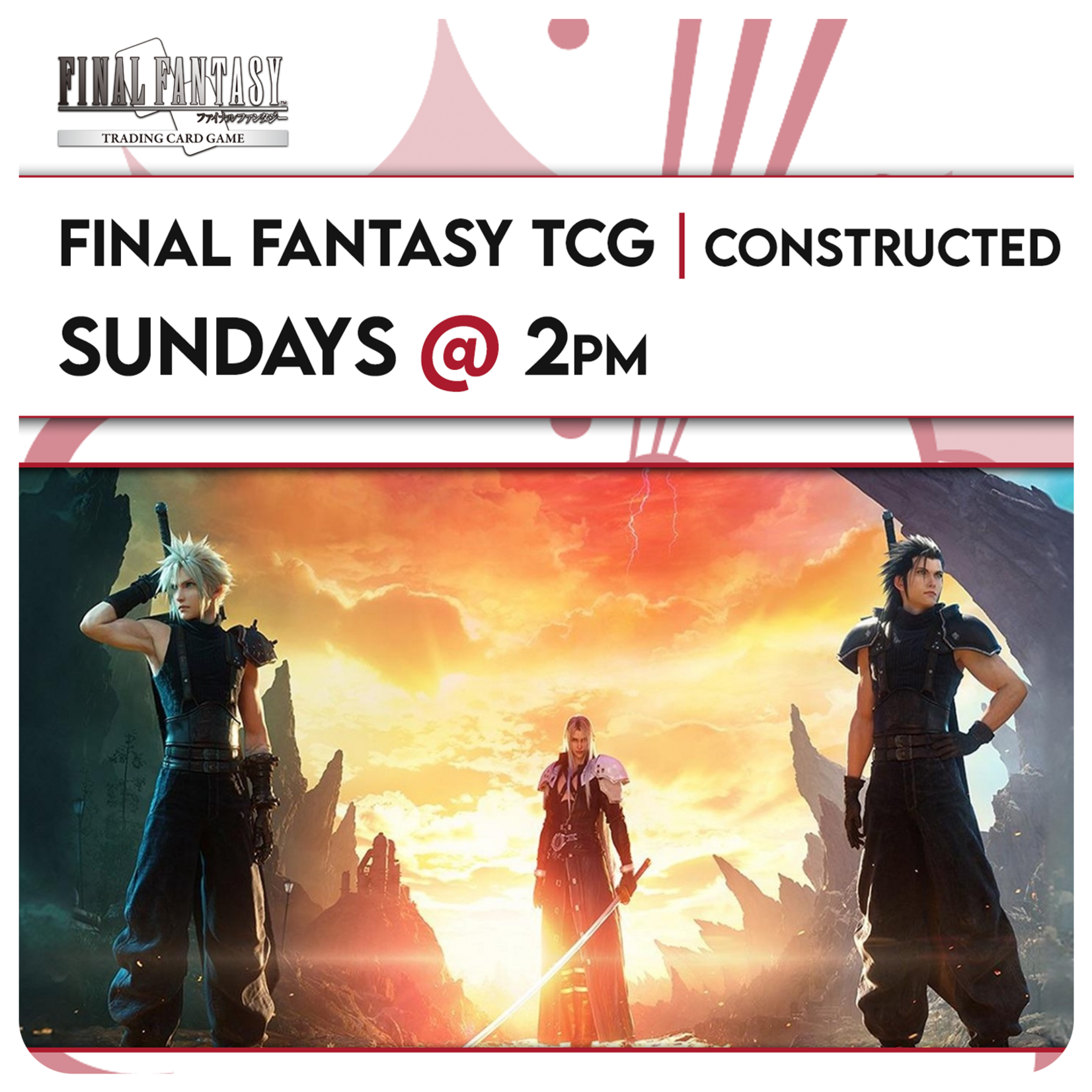 Final Fantasy TCG Events 10/18 Sundays @ 2 PM - Final Fantasy TCG
