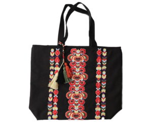 embroidered tote bag