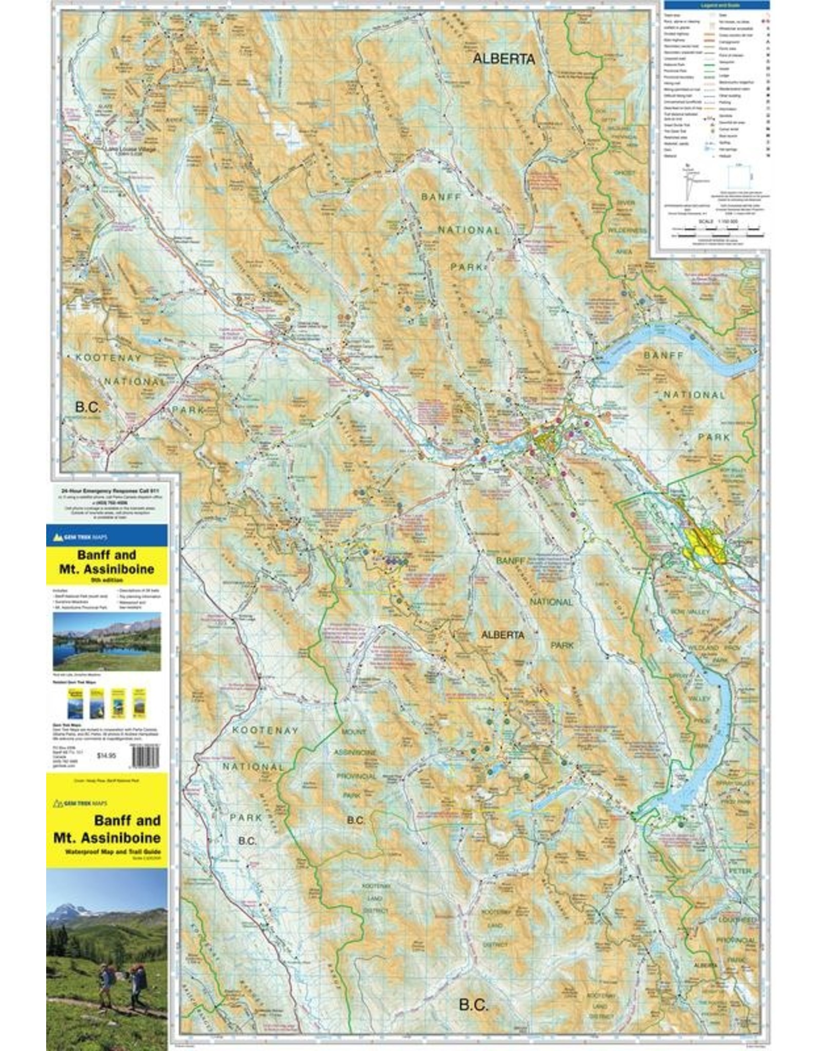 MAP GEM TREK  BANFF AND MT.ASSINIBOINE