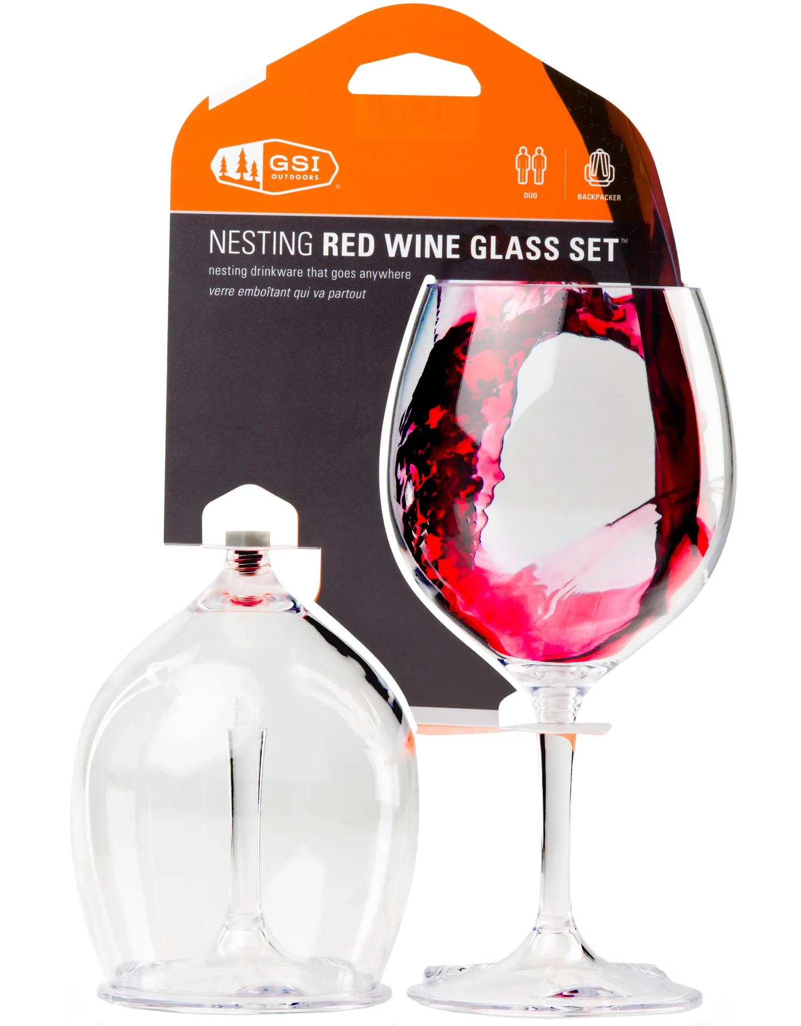 GSI NESTING WINE GLASS SET 2
