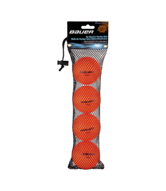 Bauer NO BOUNCE HOCKEY BALL WARM WEATHER 4 PACK