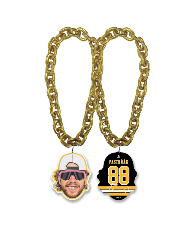 David Pastrnak Boston Bruins Gold FanChain