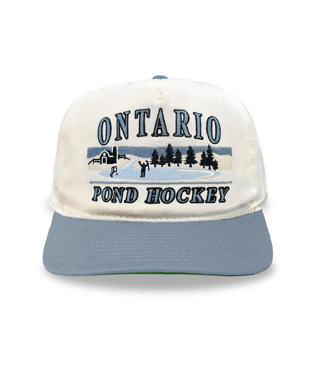 Ontario Pond Hockey Cream Snapback