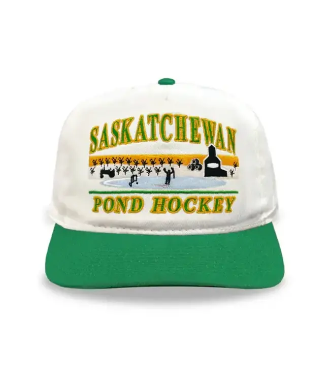 Saskatchewan Pond Hockey Cream Snapback