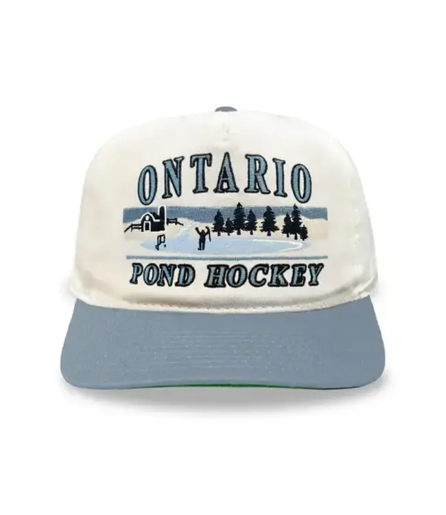 Ontario Pond Hockey Cream Snapback