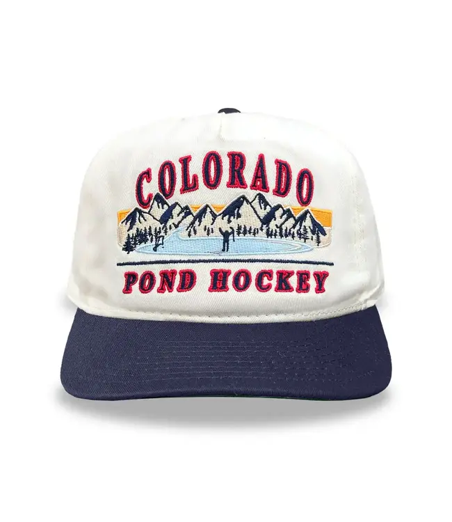Colorado Pond Hockey Cream Snapback