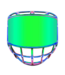Colored Bubbles Chrome Hockey Face Shield