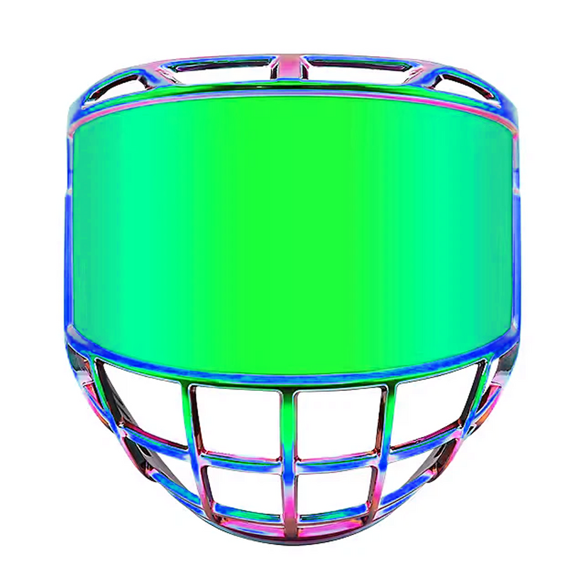Colored Bubbles Chrome Hockey Face Shield - Majer Hockey | Toronto's ...
