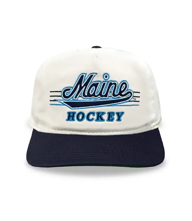 MAINE HOCKEY CREAM SNAPBACK