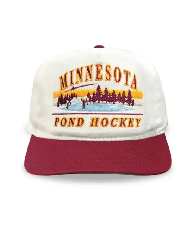 MINNESOTA POND HOCKEY CREAM SNAPBACK