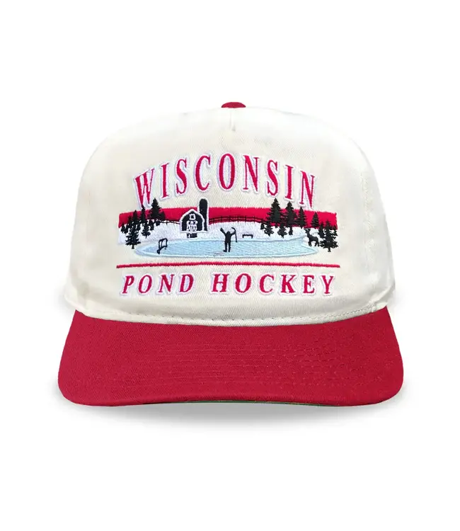 WISCONSIN POND HOCKEY CREAM SNAPBACK