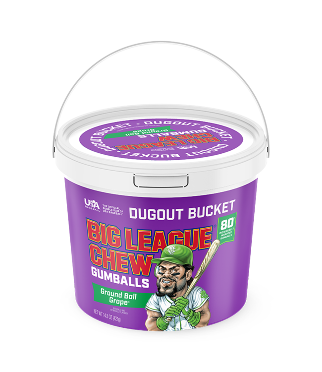 BIG LEAGUE CHEW GUMBALL BUCKET - 80 PIECE