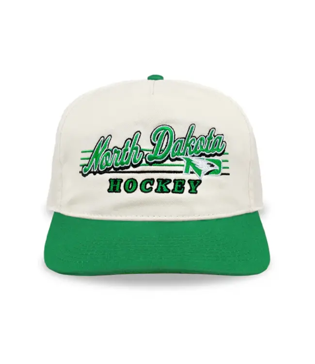 NORTH DAKOTA HOCKEY CREAM SNAPBACK