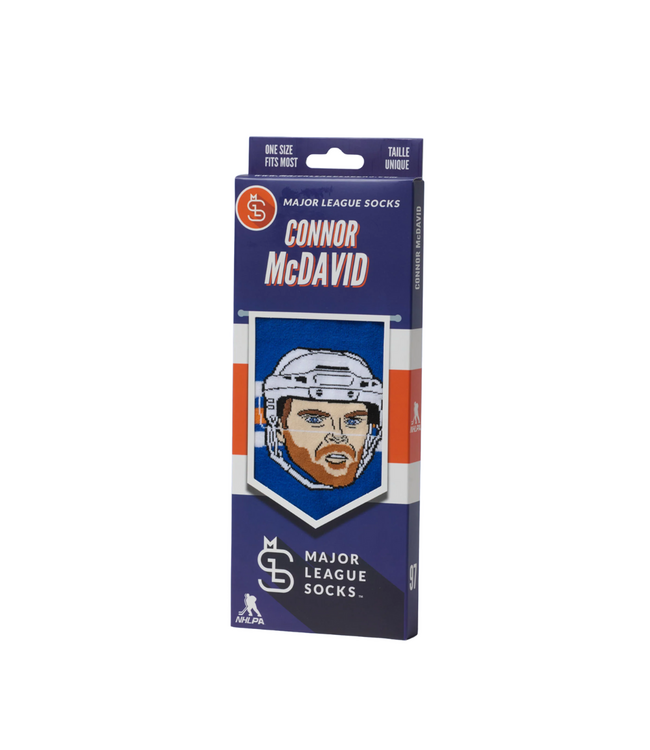 MAJOR LEAGUE SOCKS CONNOR McDAVID BLUE