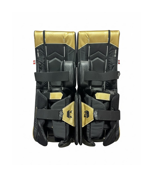 VX1 PRO CARBON SENIOR GOALIE PADS- PRO SPEC - BLACK/GOLD/WHITE