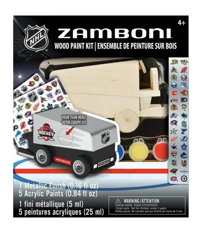 NHL ZAMBONI WOOD CRAFT & PAINT KIT