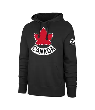 47 BRAND 47 BRAND HOCKEY CANADA IMPRINT HEADLINE HOODIE BLACK