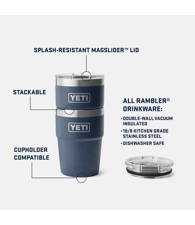 Rambler 16 oz Stackable Cup Magslider Lid Ridgeline