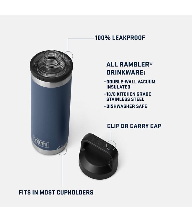 YETI INTL Rambler 18 oz Bottle Chug BKP