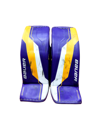 Bauer SUPREME SHADOW SENIOR GOALIE PADS - DEMO LARGE - PURPLE/YELLOW