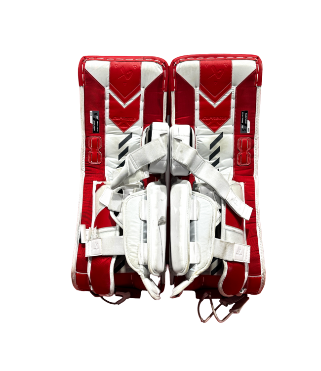 SUPREME SHADOW SENIOR GOALIE PADS - DEMO SMALL - RED/WHITE