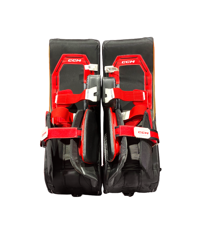 AXIS XF SENIOR GOALIE PADS - DEMO 34+2 - RED/BLACK/GOLD