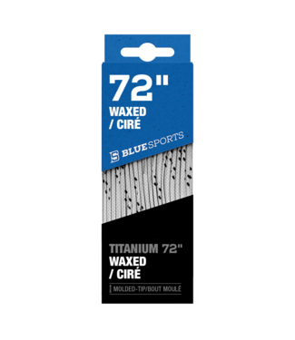 BLUE SPORTS TITANIUM LACES WAXED  WHITE