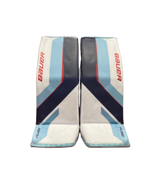Bauer SUPREME FUSE SENIOR GOALIE PADS - PRO SPEC SMALL -  WHITE/BLUE/RED/NAVY