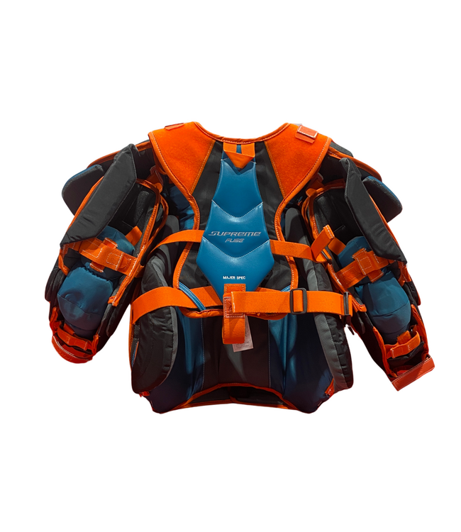 SUPREME FUSE CHEST PROTECTOR SENIOR - PRO SPEC - TEAL/BLK/ORG
