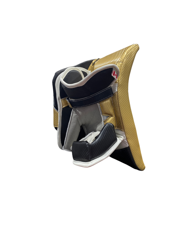 VX1 PRO CARBON SENIOR GOALIE BLOCKER - PRO SPEC - BLACK/GOLD/WHITE