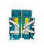 VAPOR FLYLITE SENIOR GOALIE PADS- DEMO LARGE - TEAL YELLOW