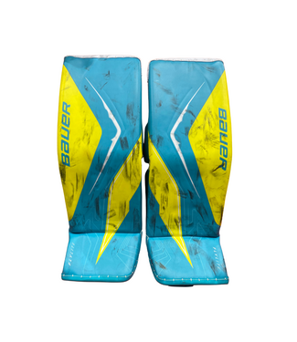Bauer VAPOR FLYLITE SENIOR GOALIE PADS- DEMO LARGE - TEAL YELLOW