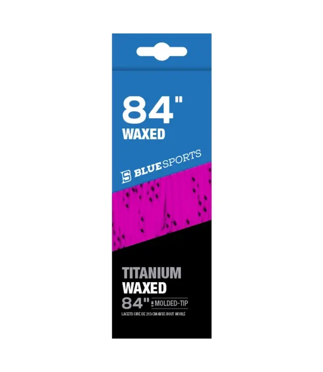 BLUE SPORTS TITANIUM LACES WAXED  NEON PINK
